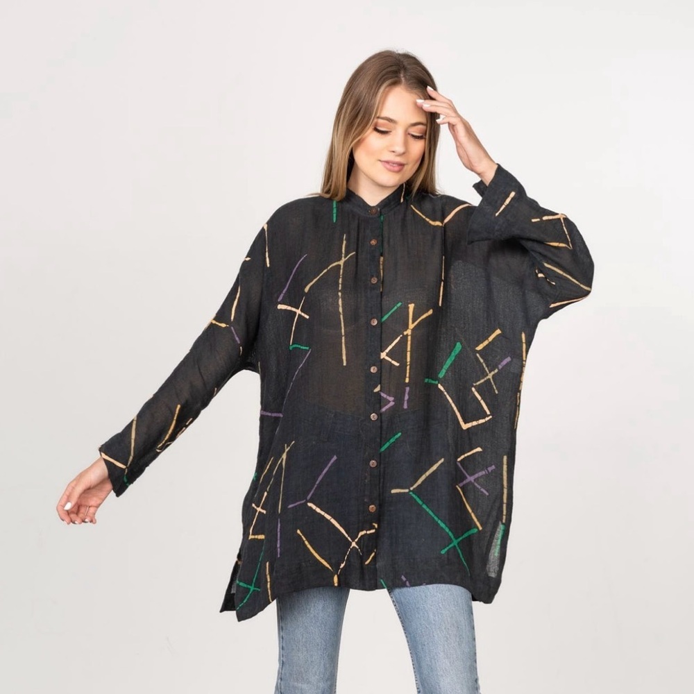 Bel Kazan Oda shirt in Ramie Cotton